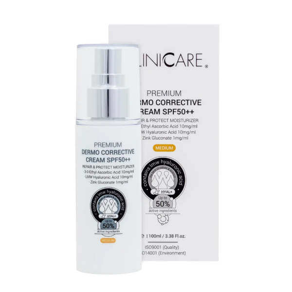 Cliniccare PREMIUM Dermo Corrective Cream SPF50 – Koreguojamasis BB Kremas Su Apsauga